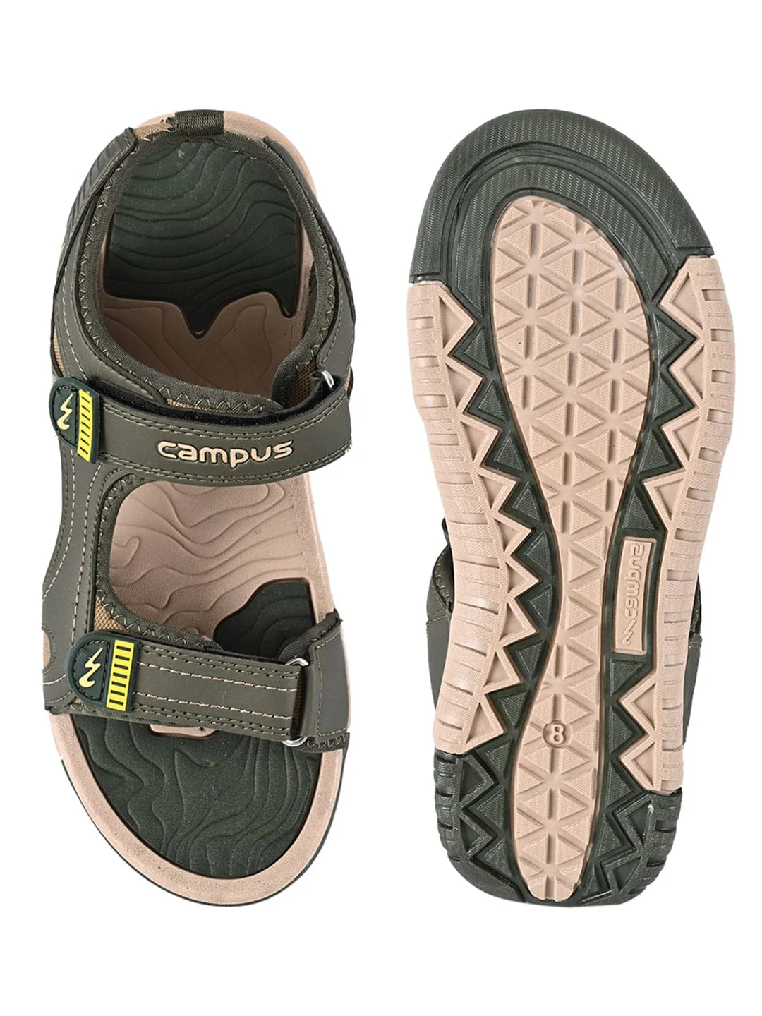 3K-908 Green Men's Sports Sandals - Image 4