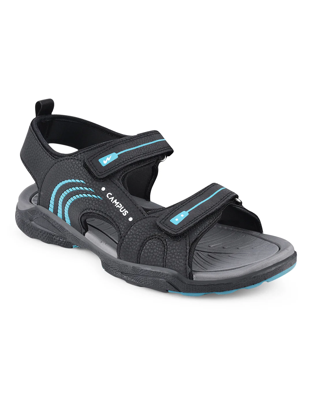 3K-SD-055B Black Men's Sandals - Image 2