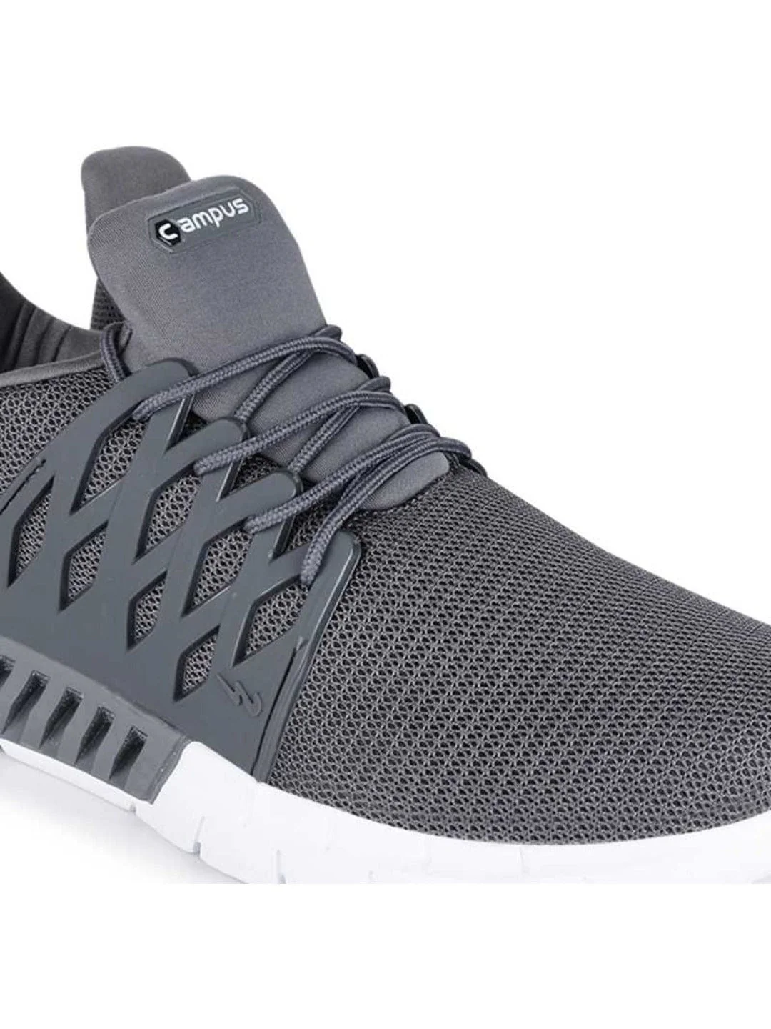 BELGIUM PLUS Grey Men's Running Shoes - Image 4