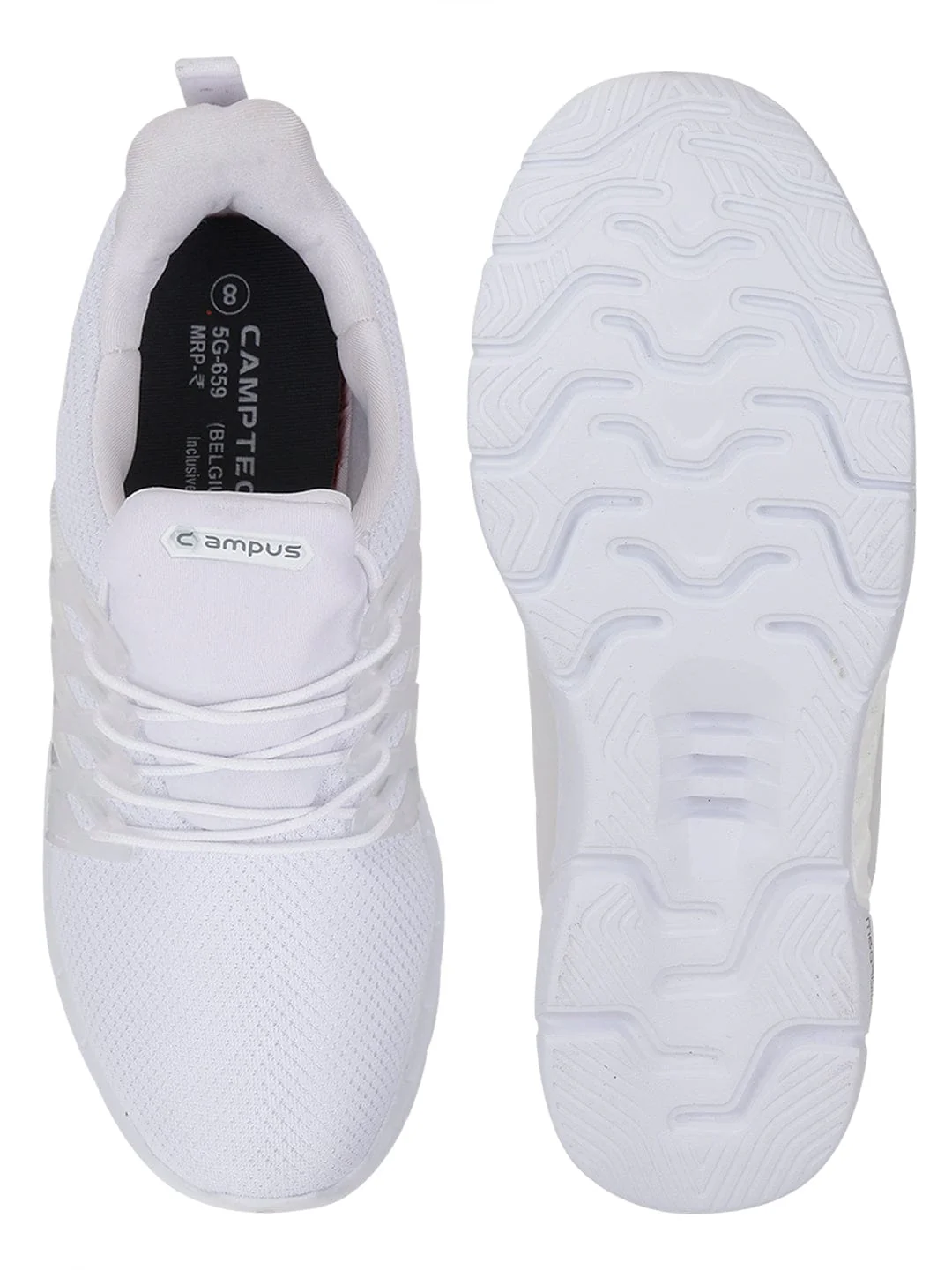 BELGIUM PLUS White Men's Running Shoes - Image 4