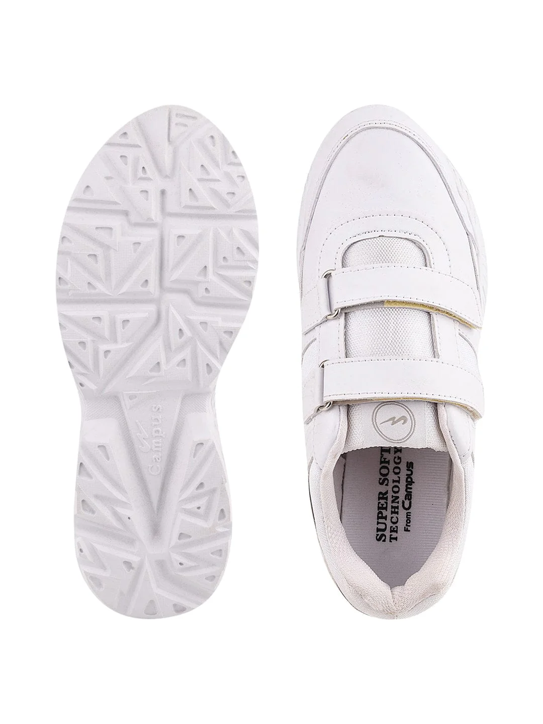 BINGO-151VS White Kid's School Shoes - Image 4