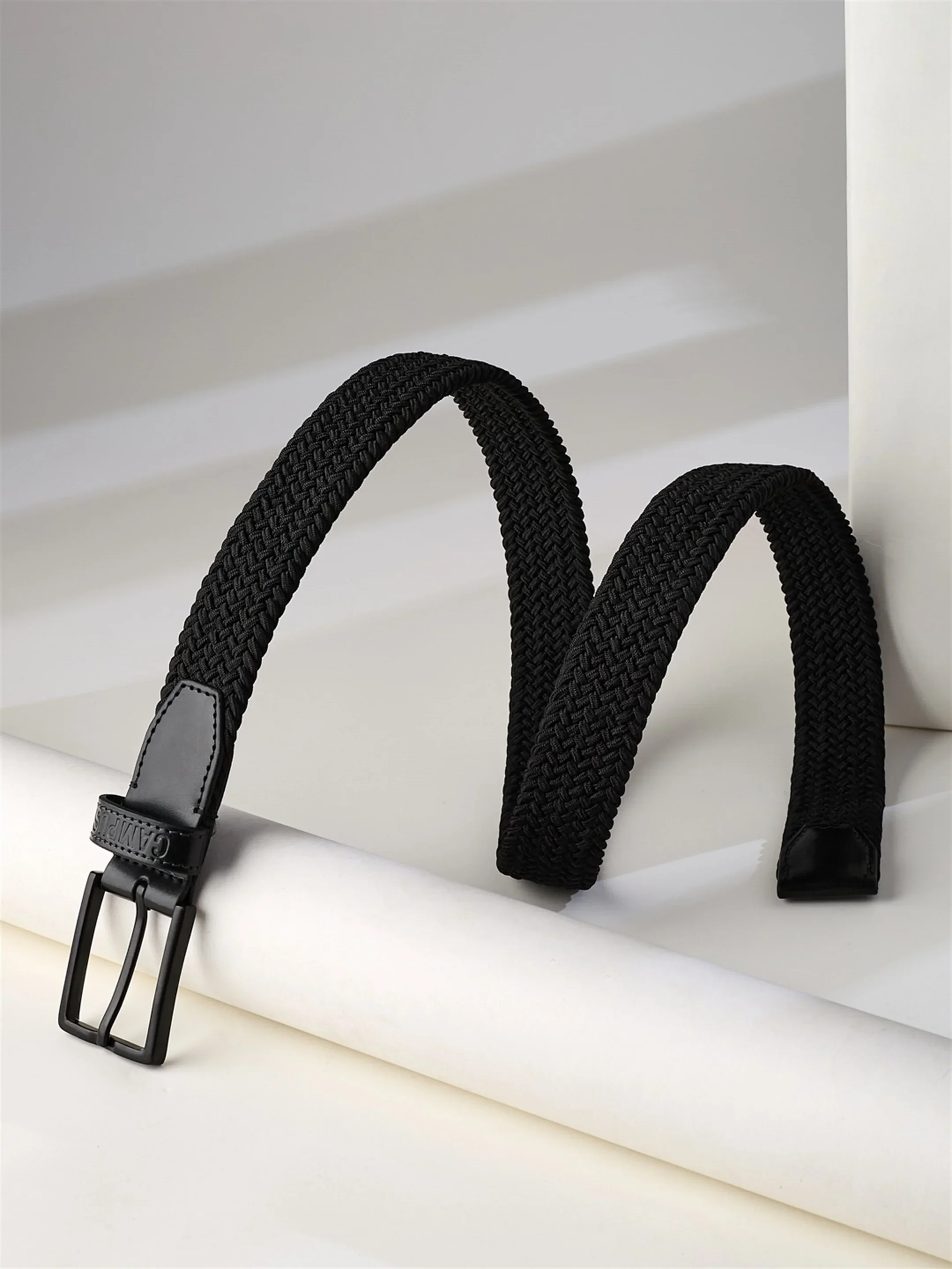 Braided  Black Unisex Belt - Image 2