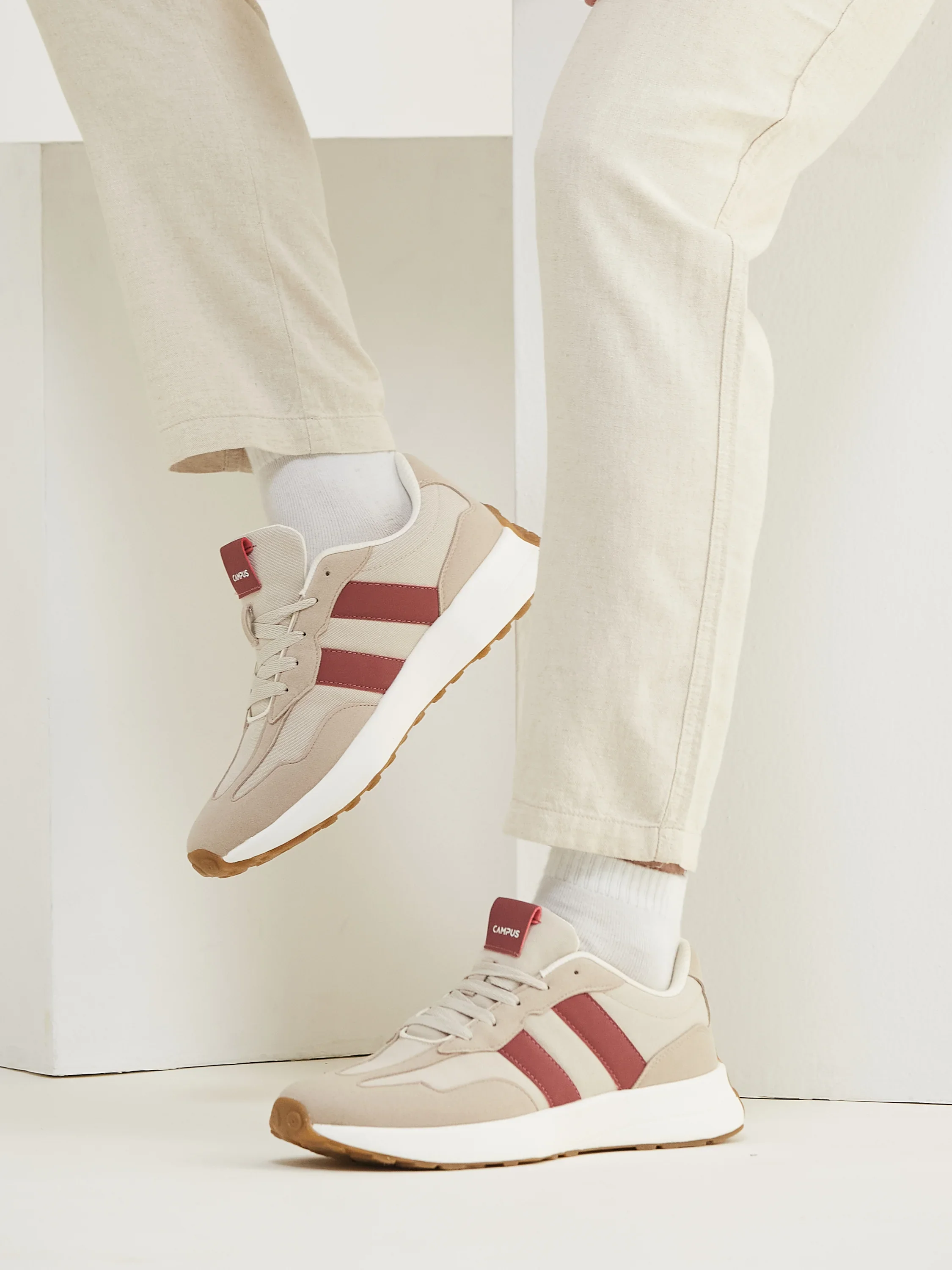 BRISK Beige Men's Sneakers - Image 9