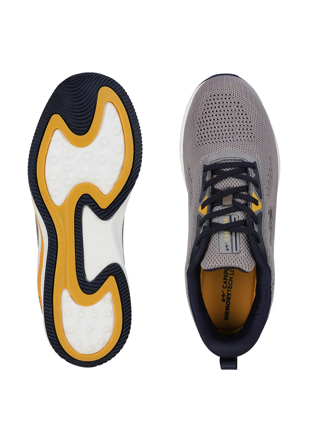 CAMP ERIK Grey Men's Running Shoes - Image 4