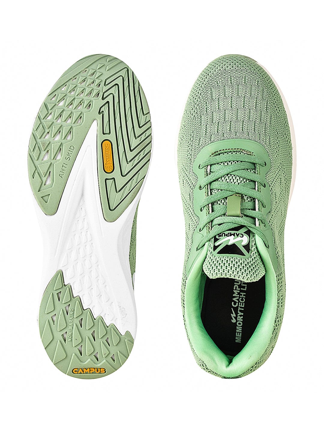 CAMP GABBIE Green Women's Running Shoes - Image 4