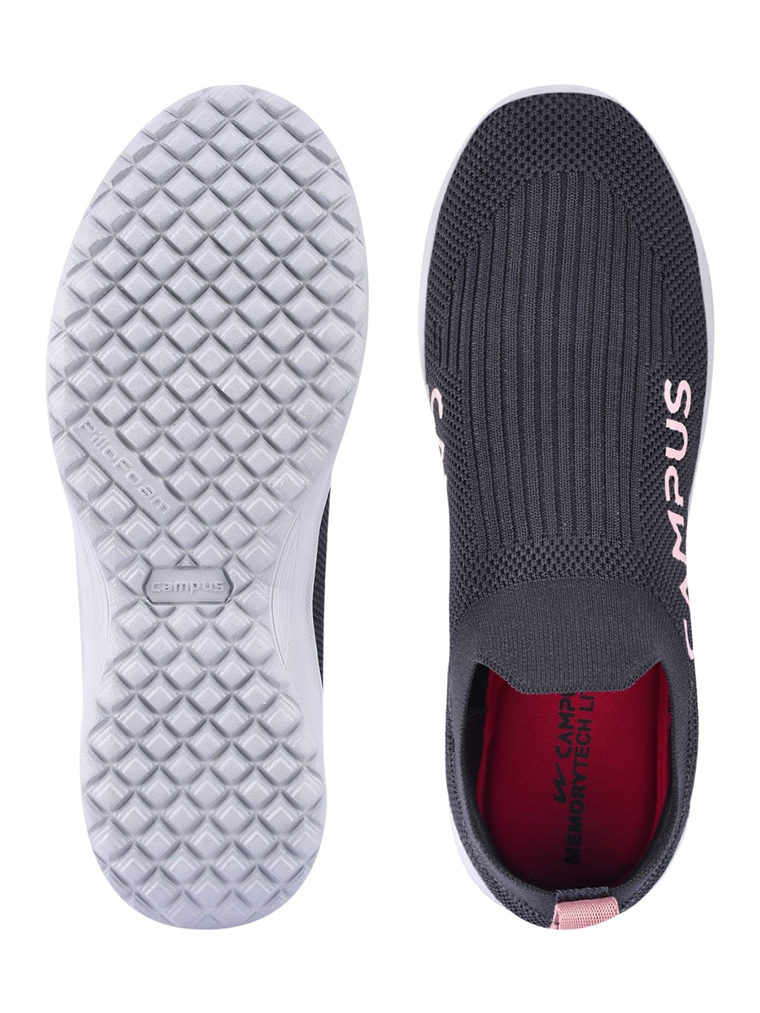 CAMP SENSE Grey Women's Slip-ons - Image 5