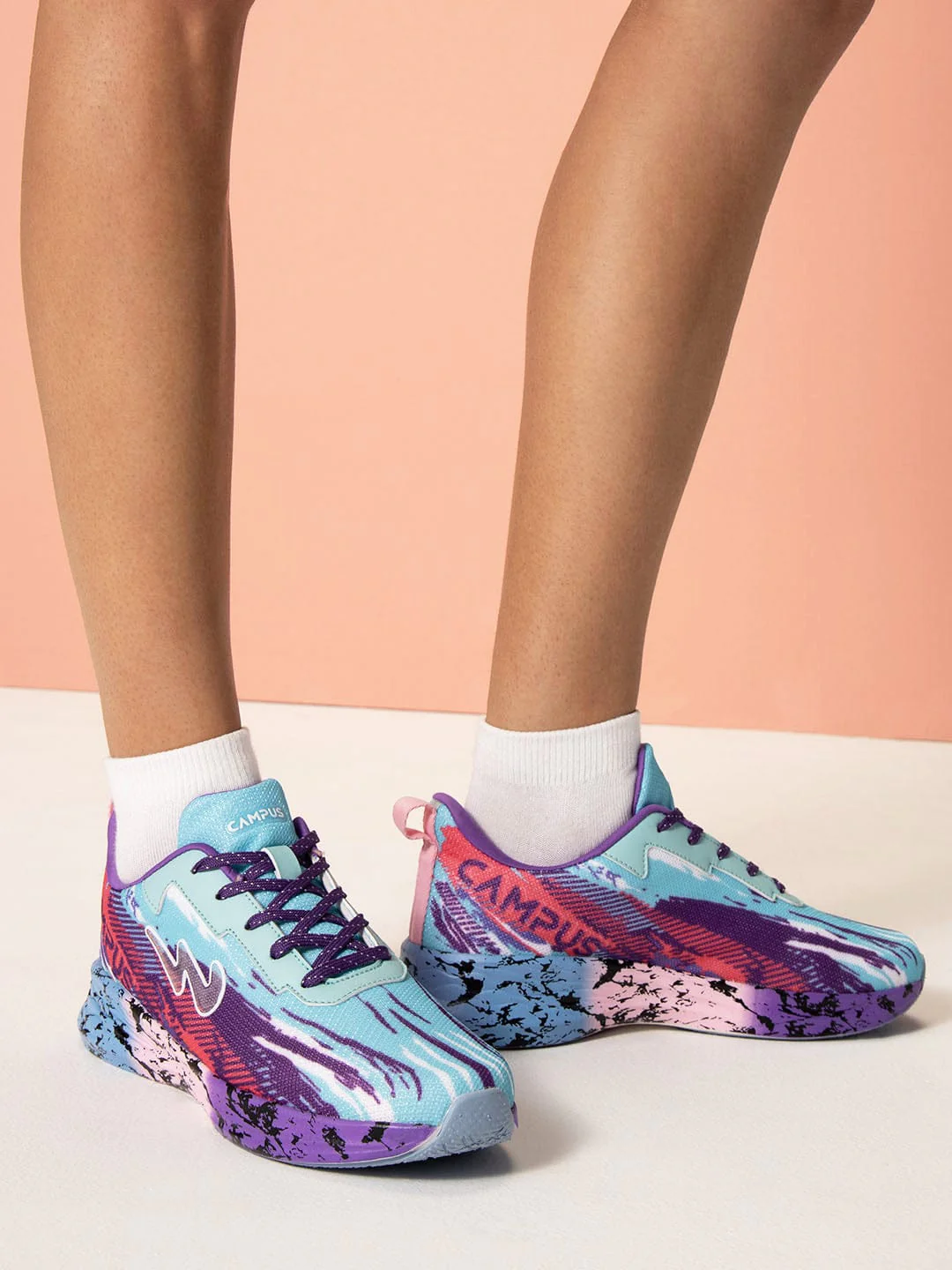CAMP SHIMMER Blue Women's Running Shoes - Image 4