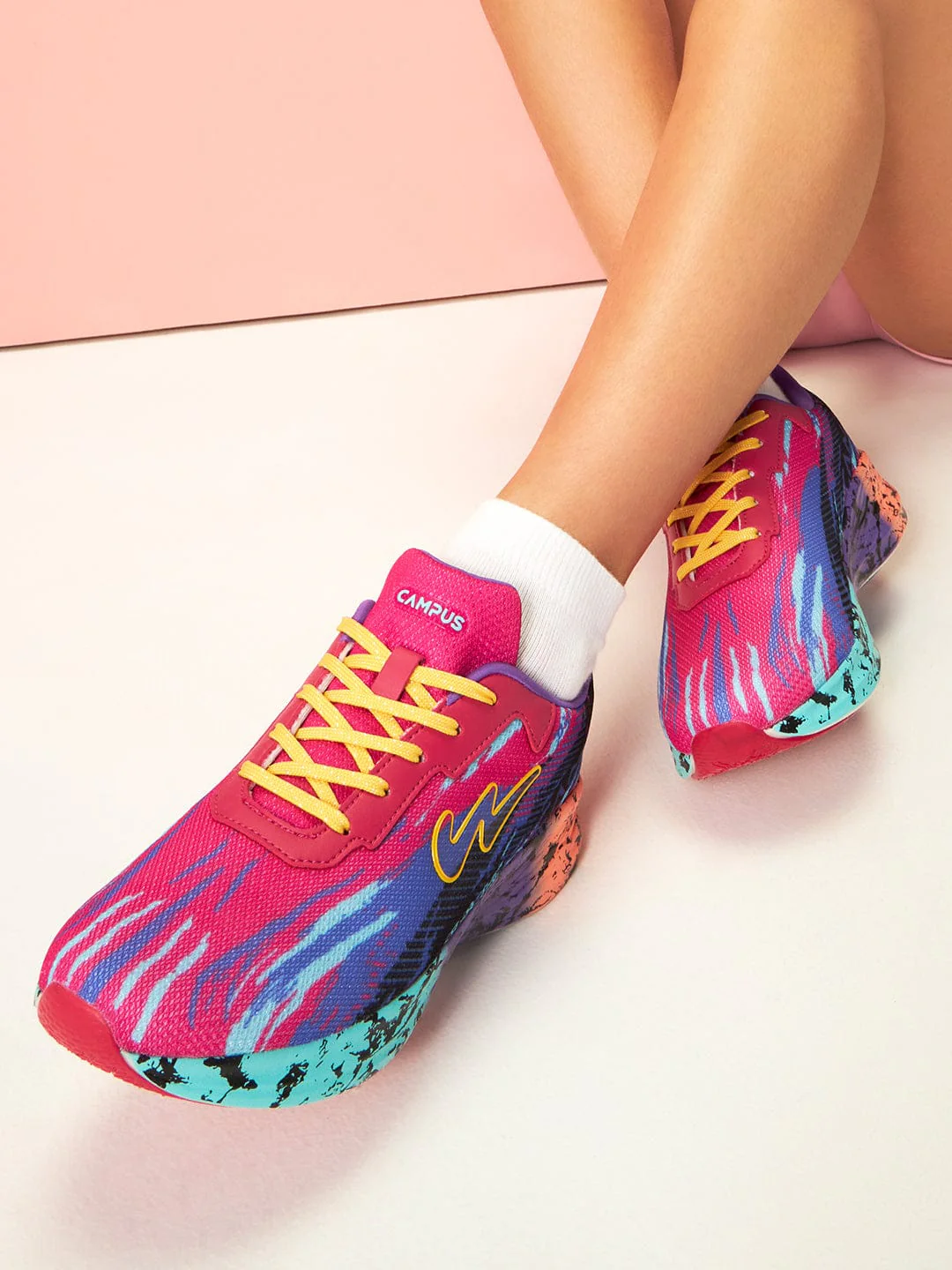 CAMP SHIMMER Pink Women's Running Shoes - Image 5