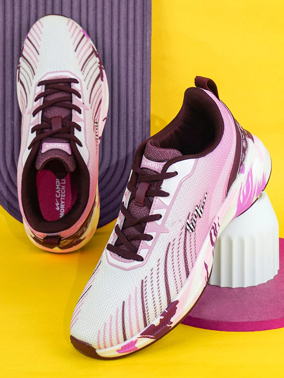 CAMP STREAK Pink Women's Running Shoes - Image 5