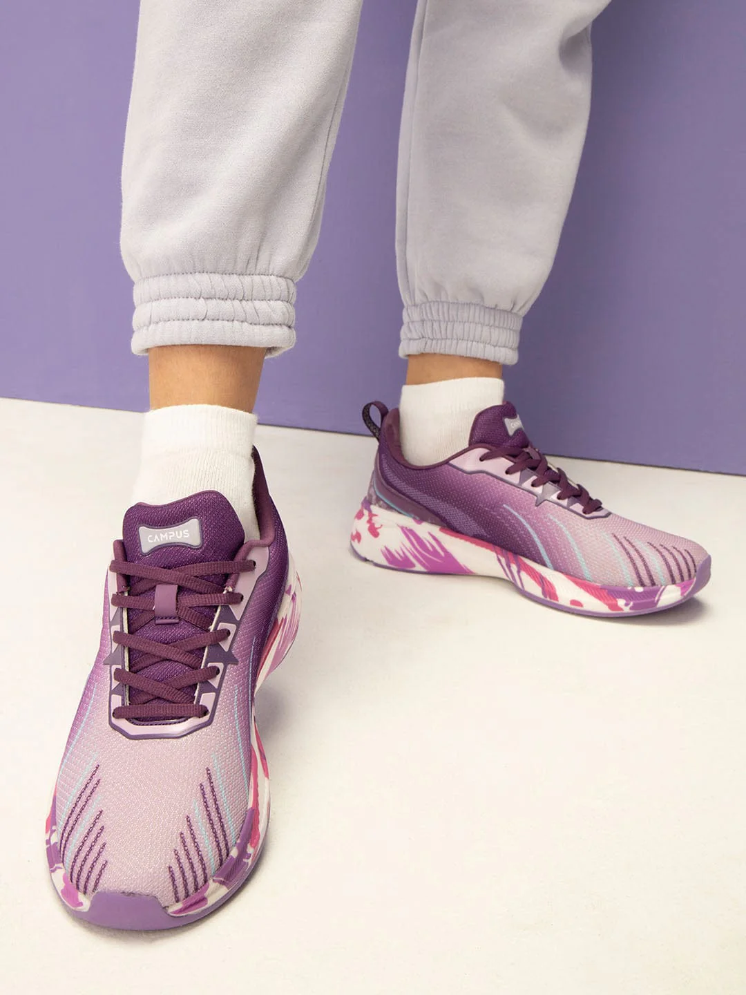 CAMP STREAK Purple Women's Running Shoes - Image 4