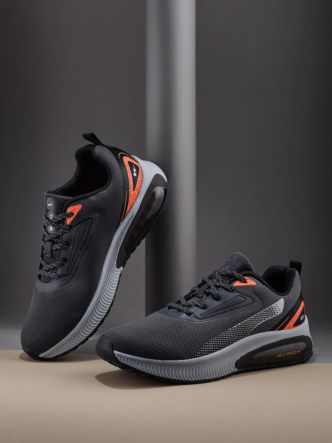 CLIQUE Grey Men's Running Shoes - Image 7
