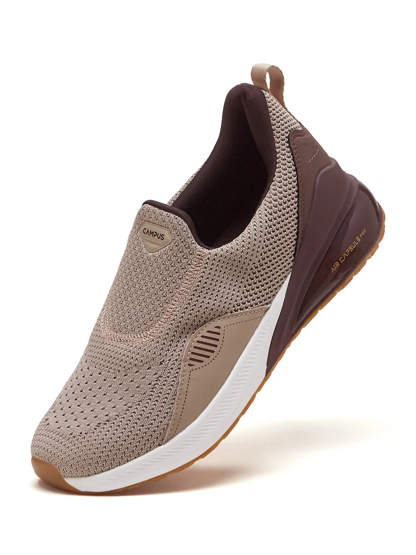 CROWD Beige Men's Walking Shoes - Image 3
