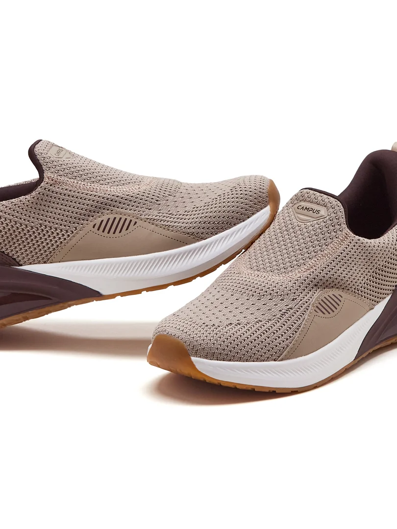 CROWD Beige Men's Walking Shoes - Image 7