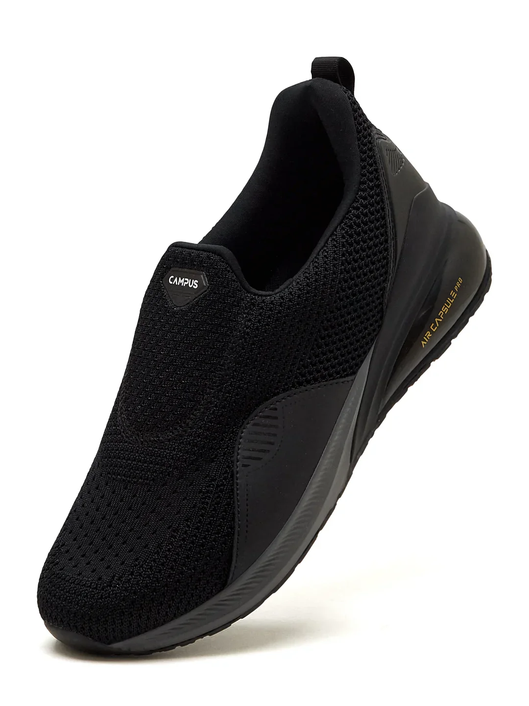 CROWD Black Men's Walking Shoes - Image 3