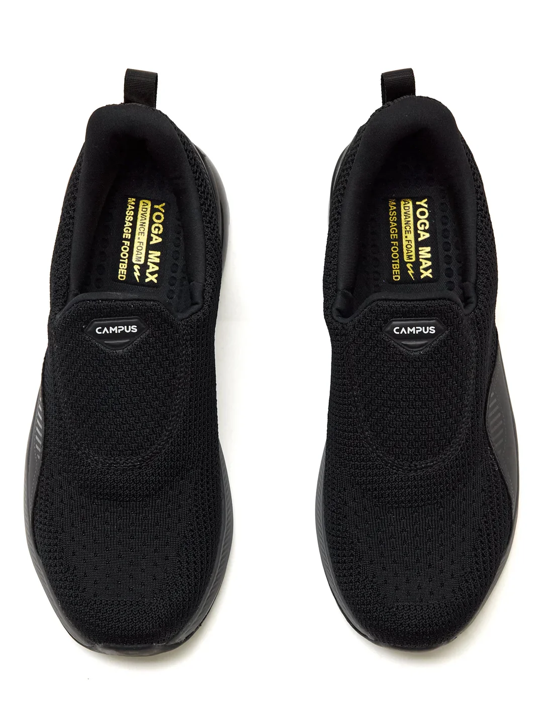CROWD Black Men's Walking Shoes - Image 4
