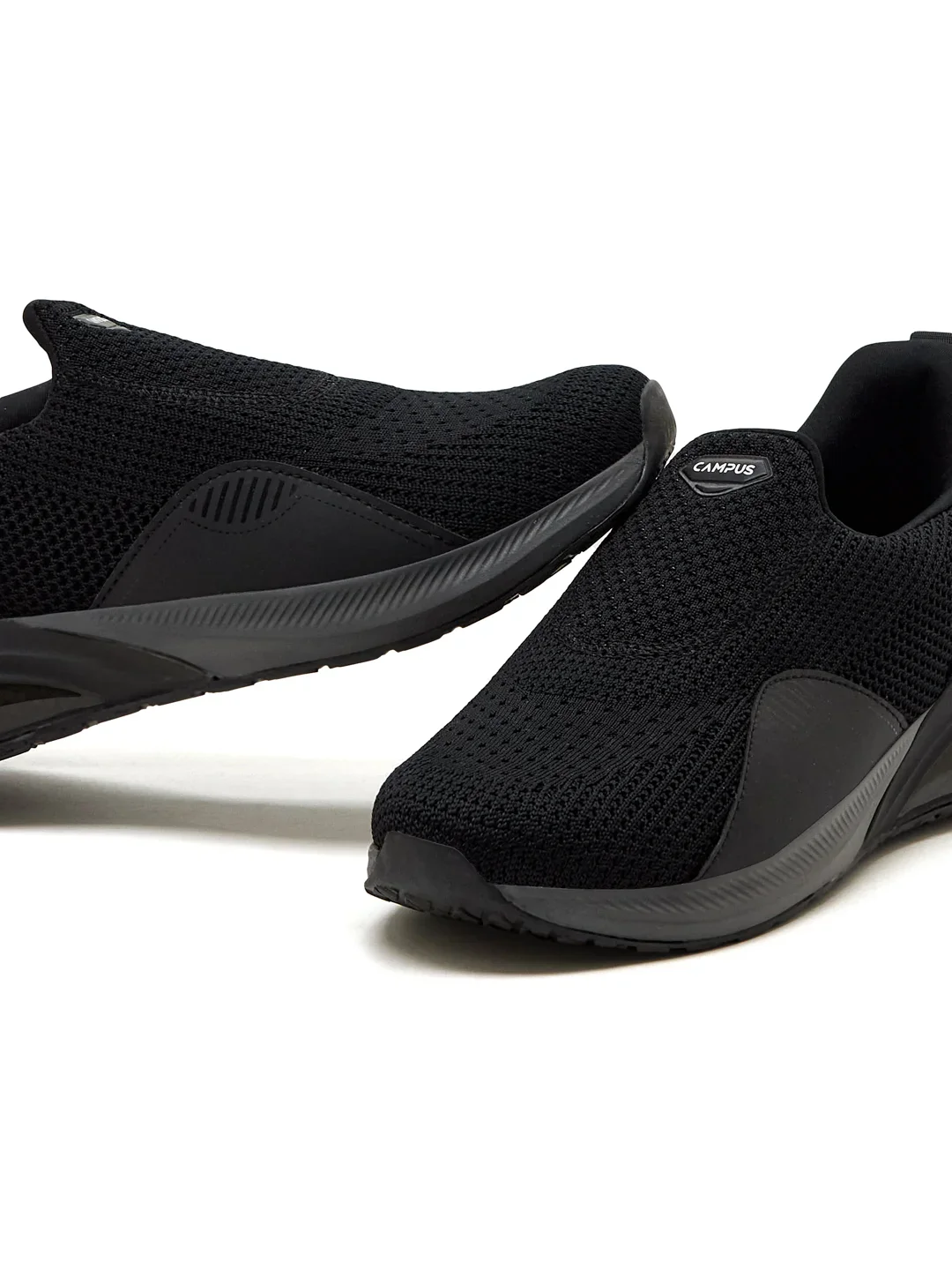 CROWD Black Men's Walking Shoes - Image 5