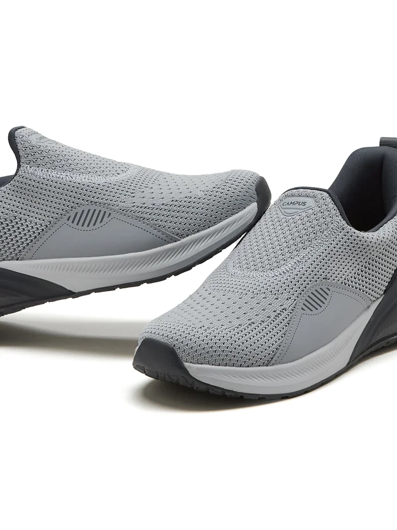 CROWD Grey Men's Walking Shoes - Image 7