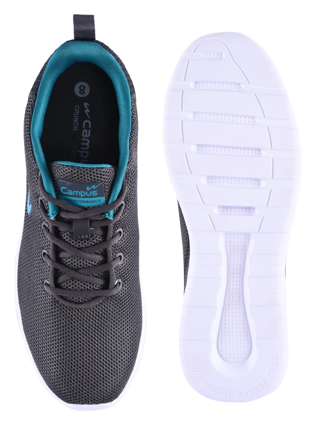 CRUNCH Grey Men's Running Shoes - Image 4