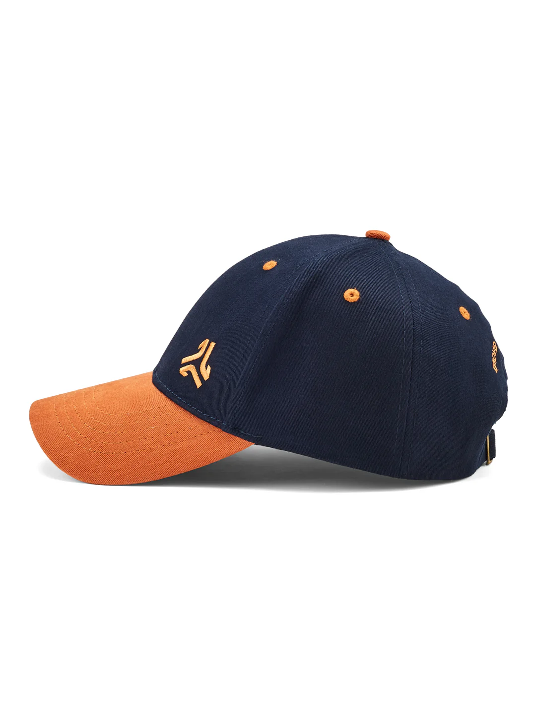 Dual Color Cotton Navy Unisex Cap - Image 2