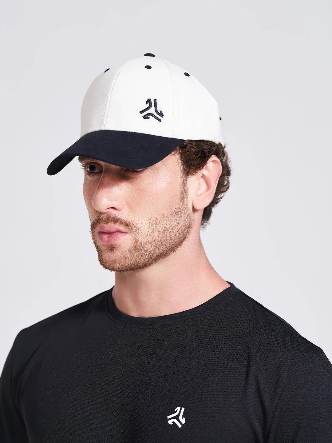 Dual Color Cotton Off White Unisex Cap - Image 8
