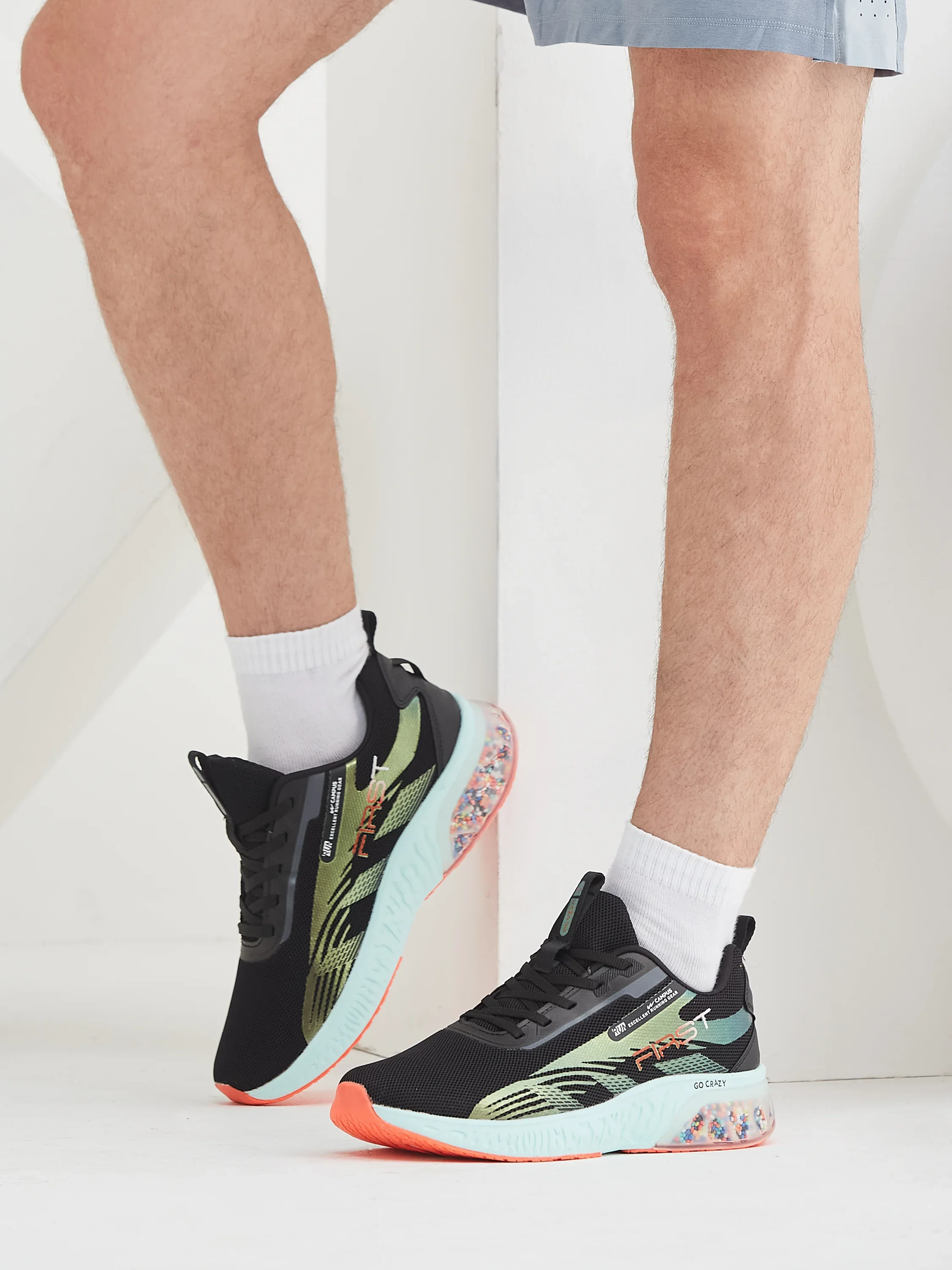 FIRST Black Men's Running Shoes - Image 8
