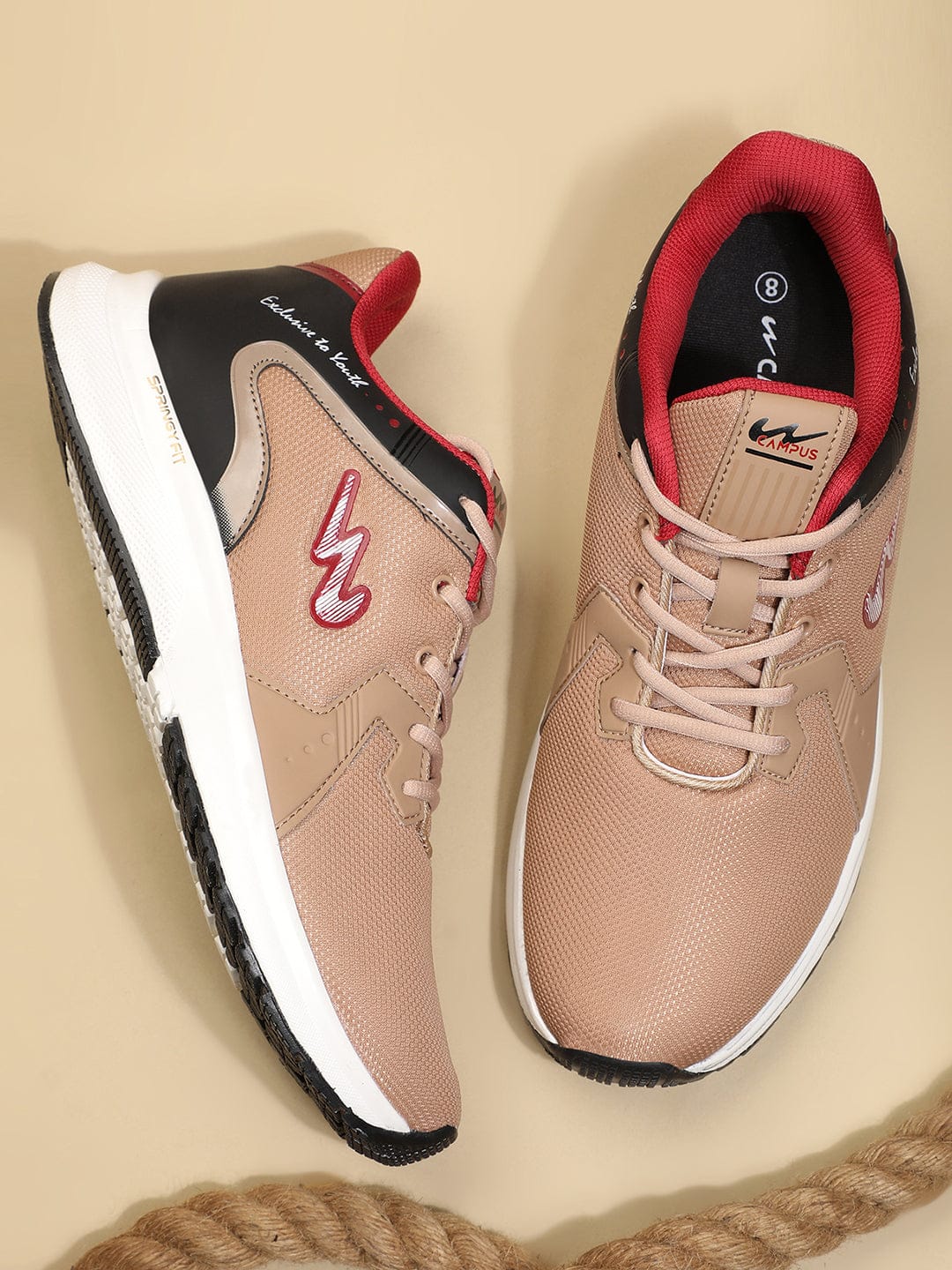 FRED Beige Men's Running Shoes - Image 5
