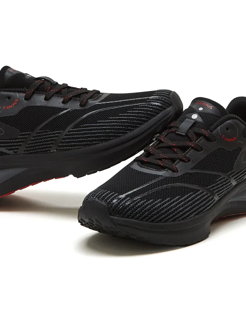 GLITCH Black Men's Running Shoes - Image 7