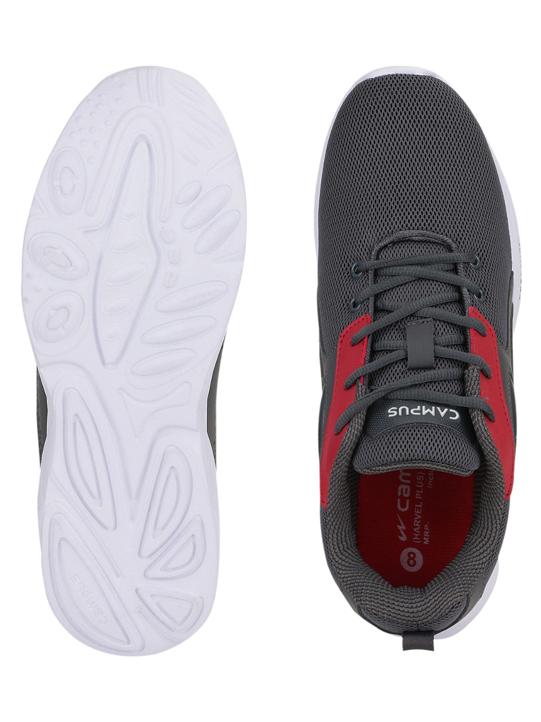 Harvel Pro Grey Men's Running Shoes - Image 5