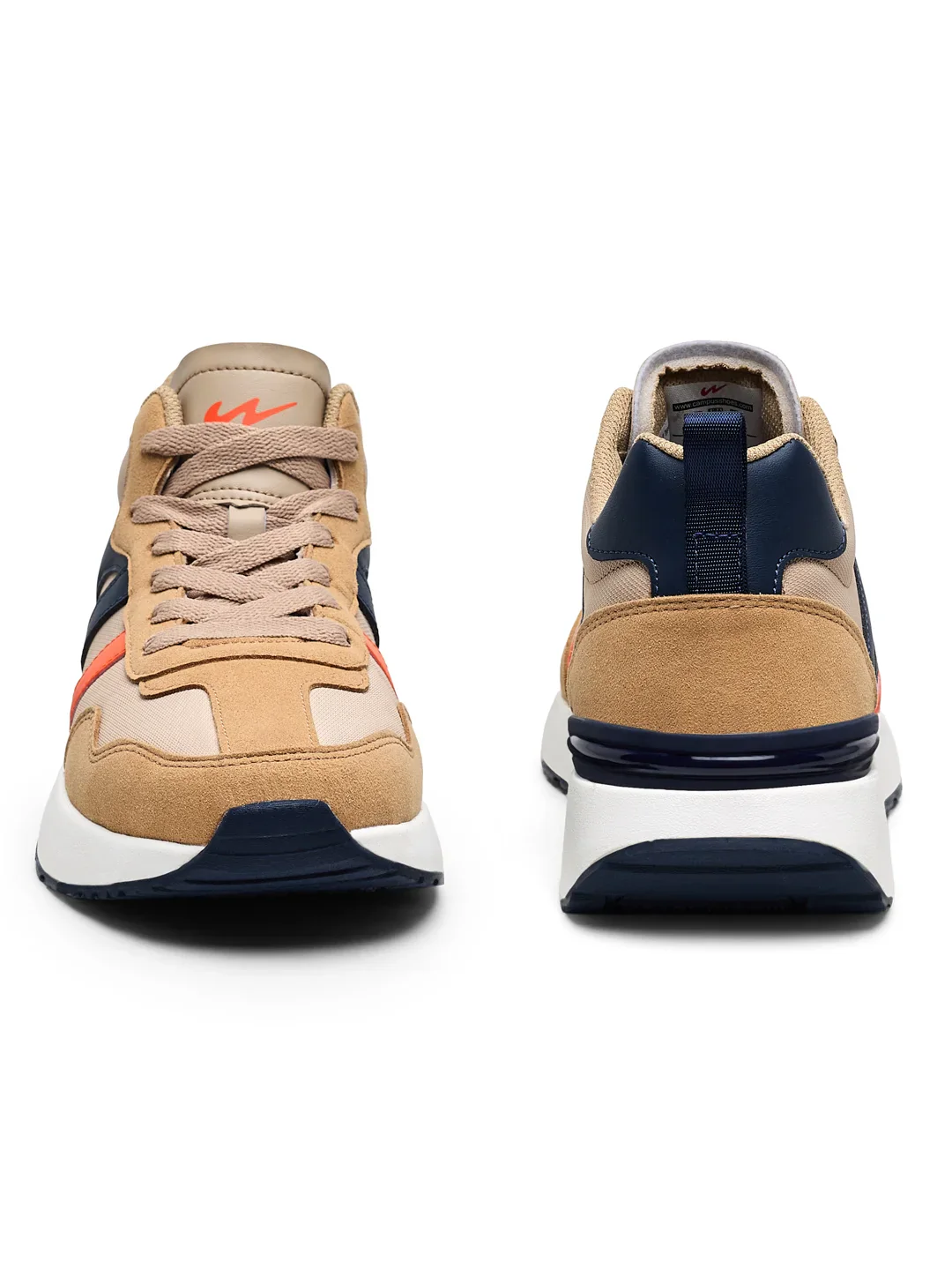 HINGE Beige Men's Sneakers - Image 4