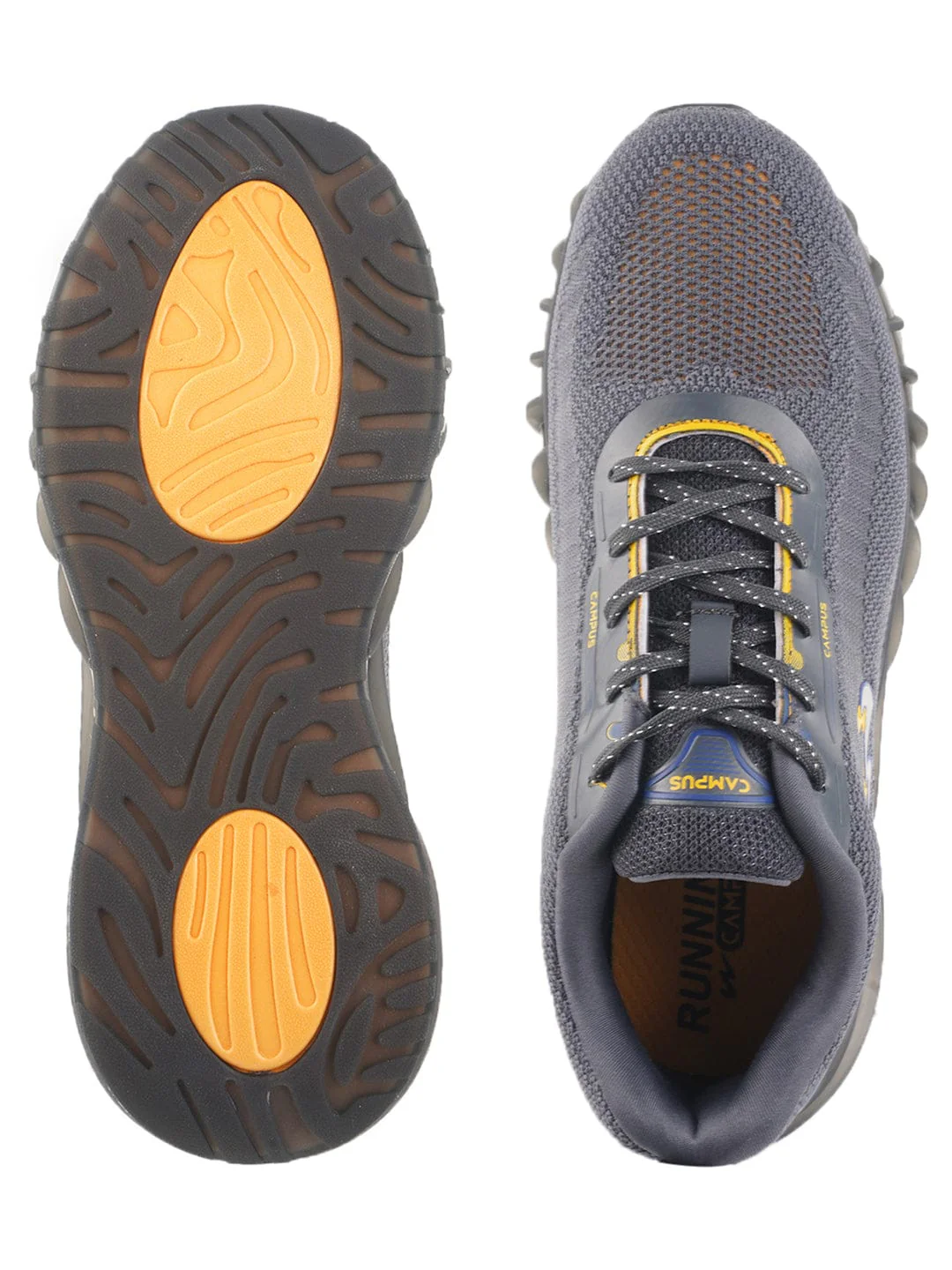 HOOD Grey Men's Running Shoes - Image 4