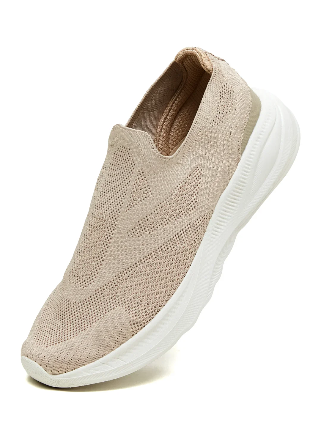 JETRA Beige Men's Walking Shoes - Image 3