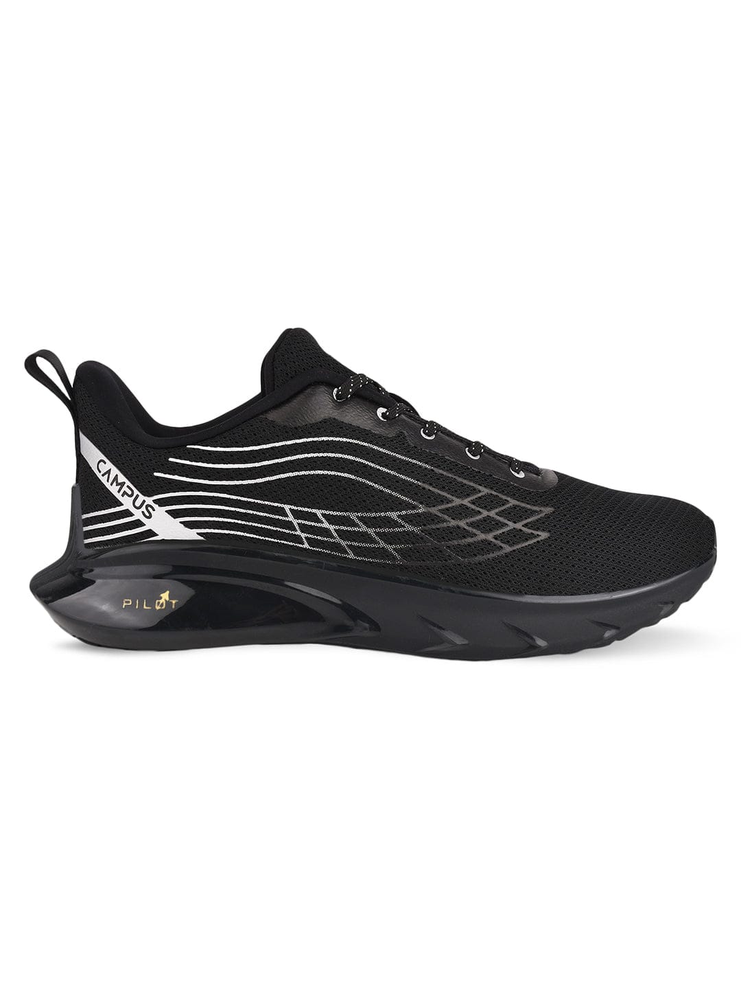 KIZER Black Men's Sports Shoes