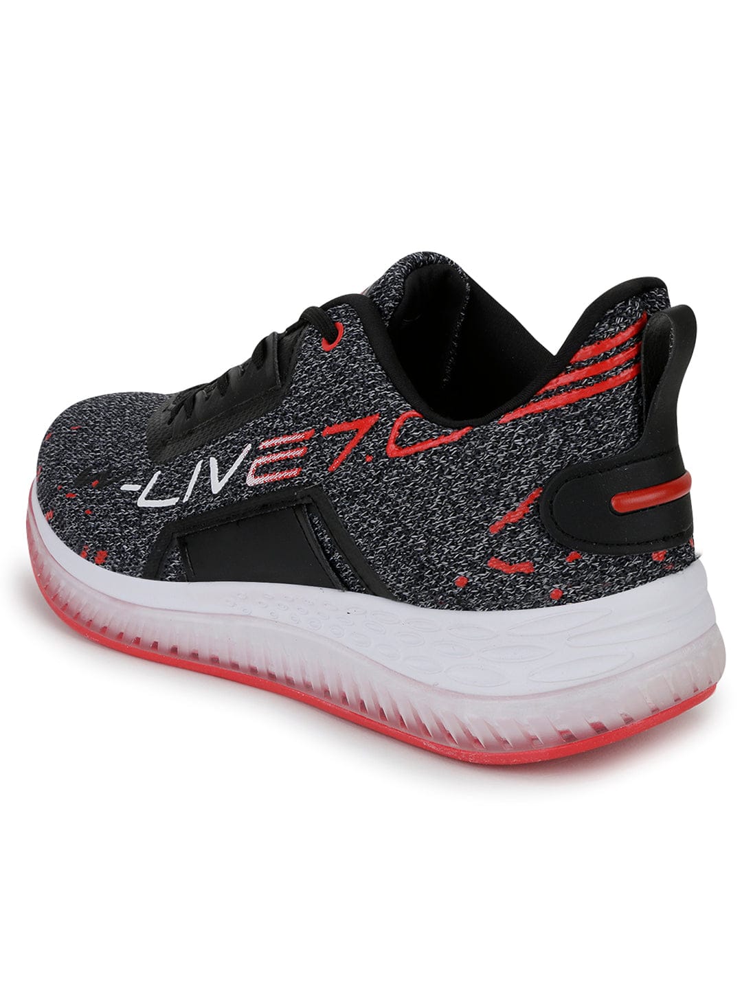 LIVVE Black Men's Running Shoes - Image 3