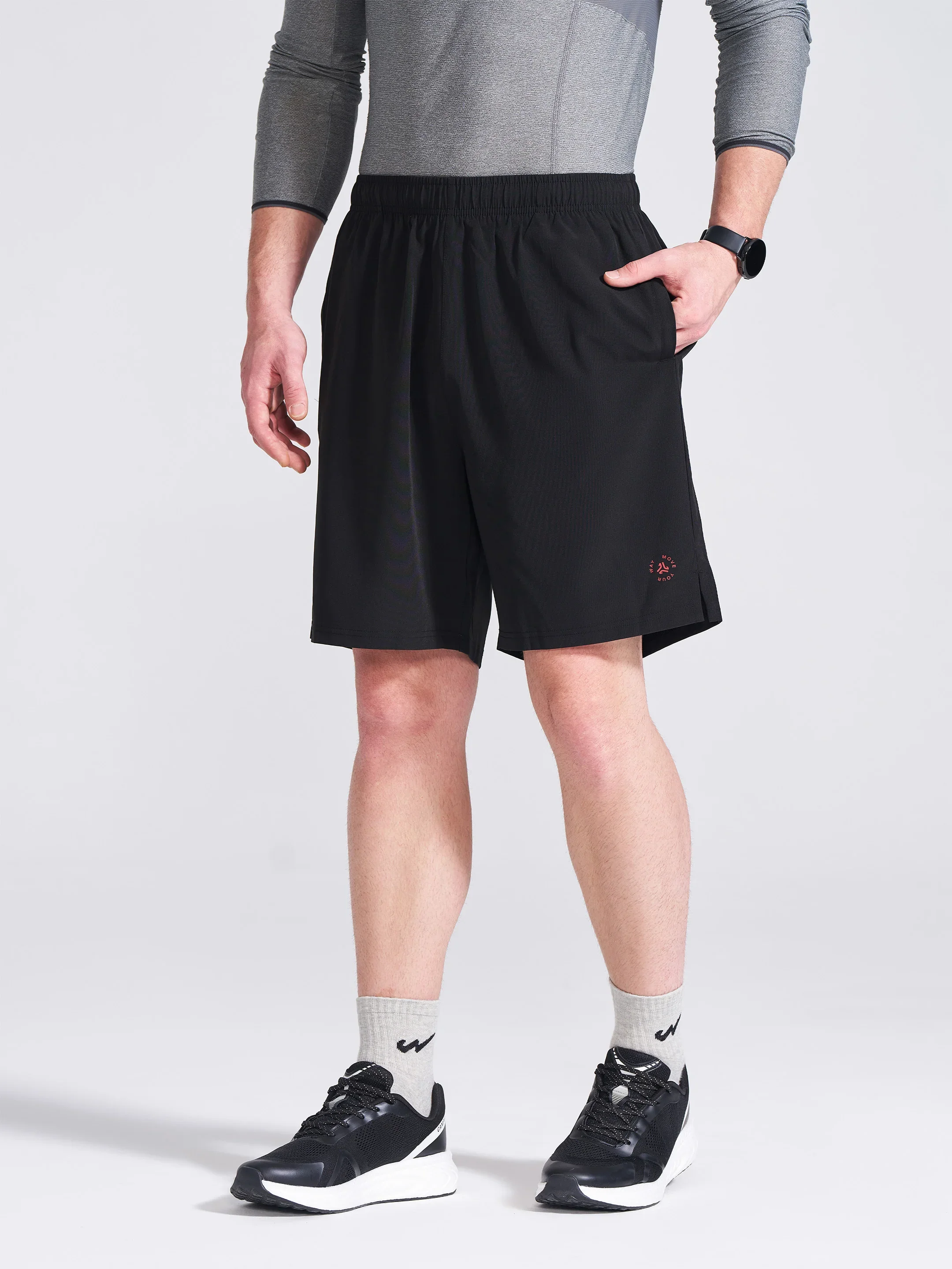 Men's Black Regular Fit Shorts - Image 3