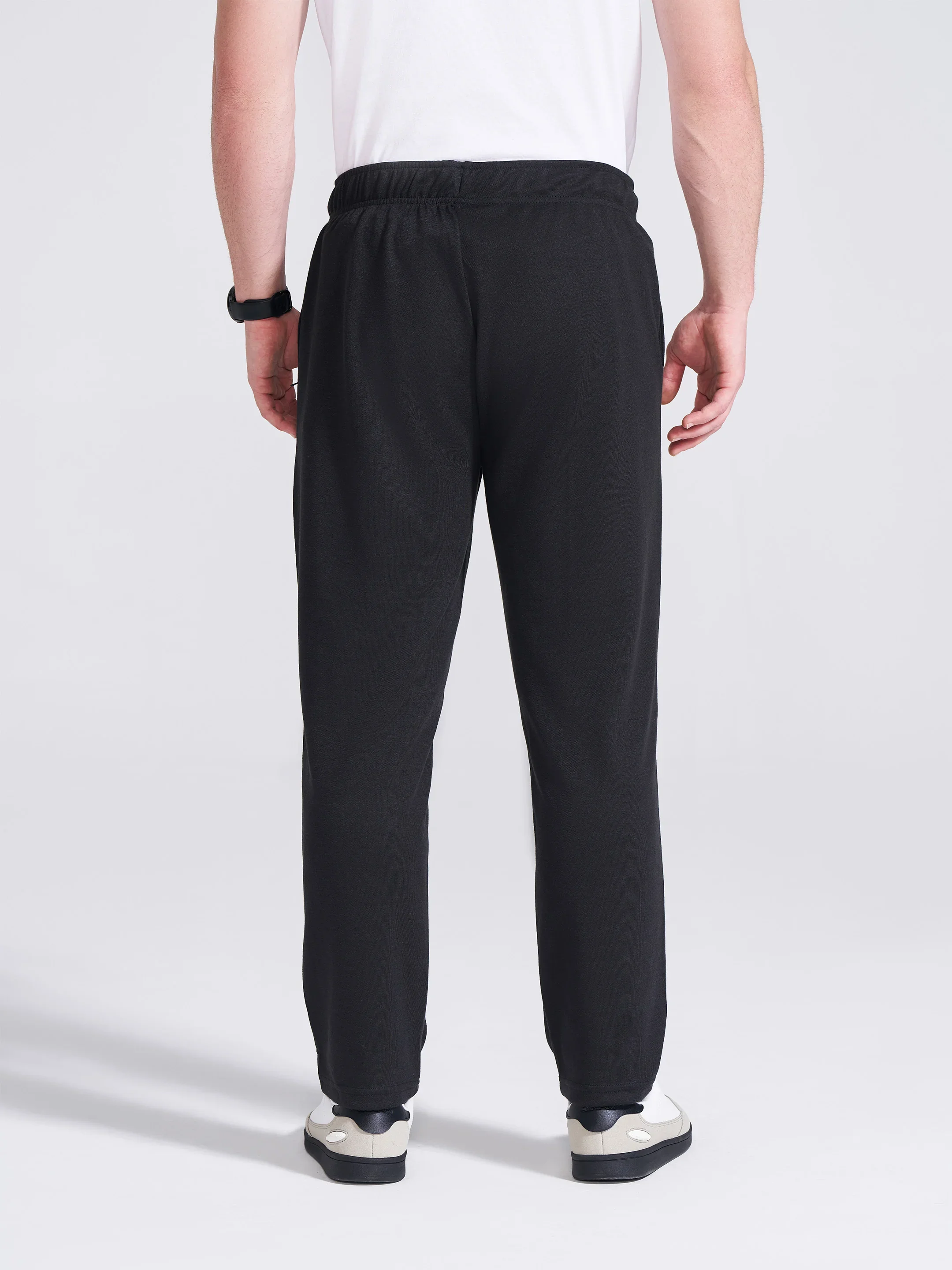 Men's Black Regular Fit Track Pants - Image 6