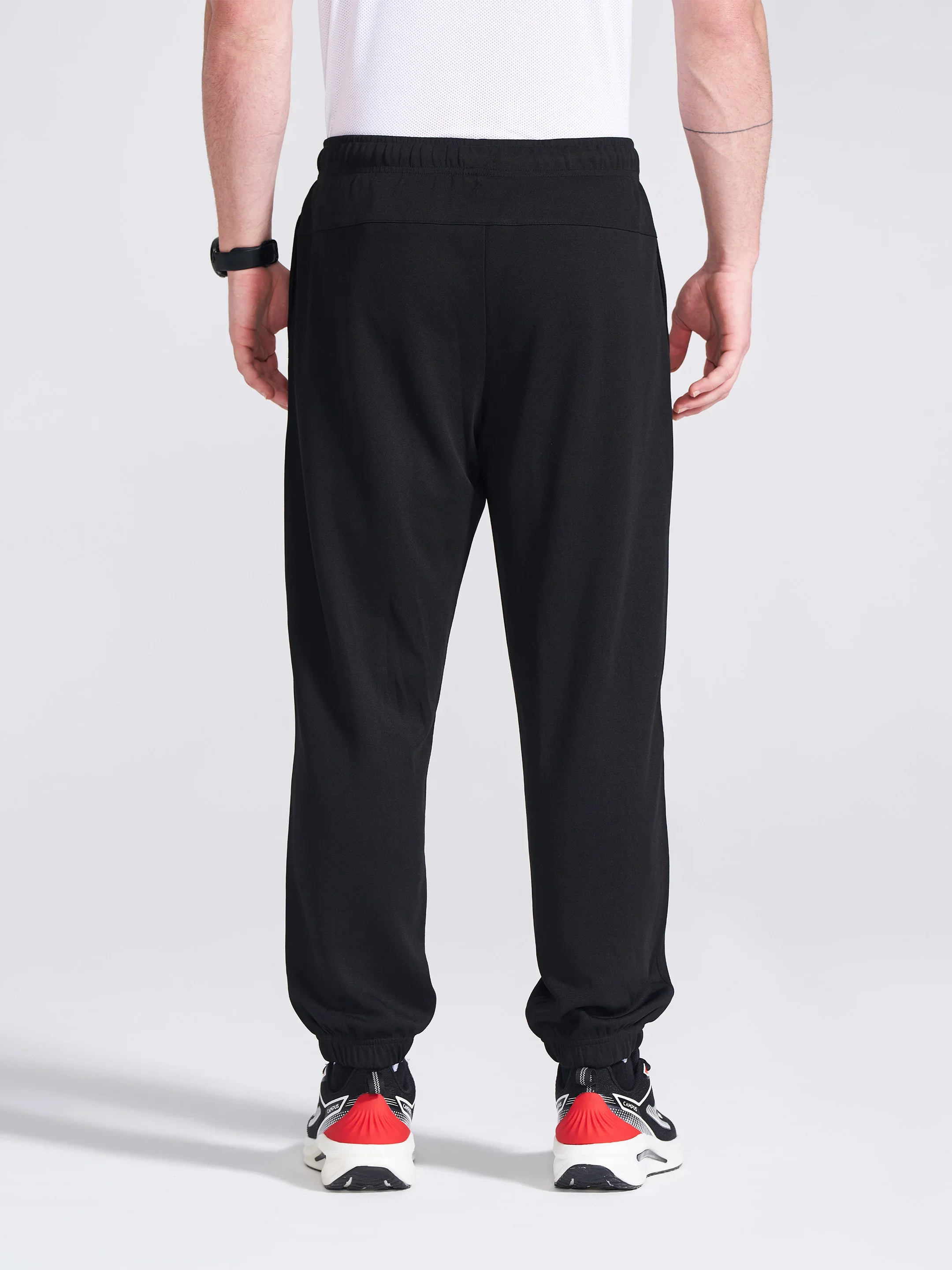 Men's Black Regular Fit Track Pants - Image 6