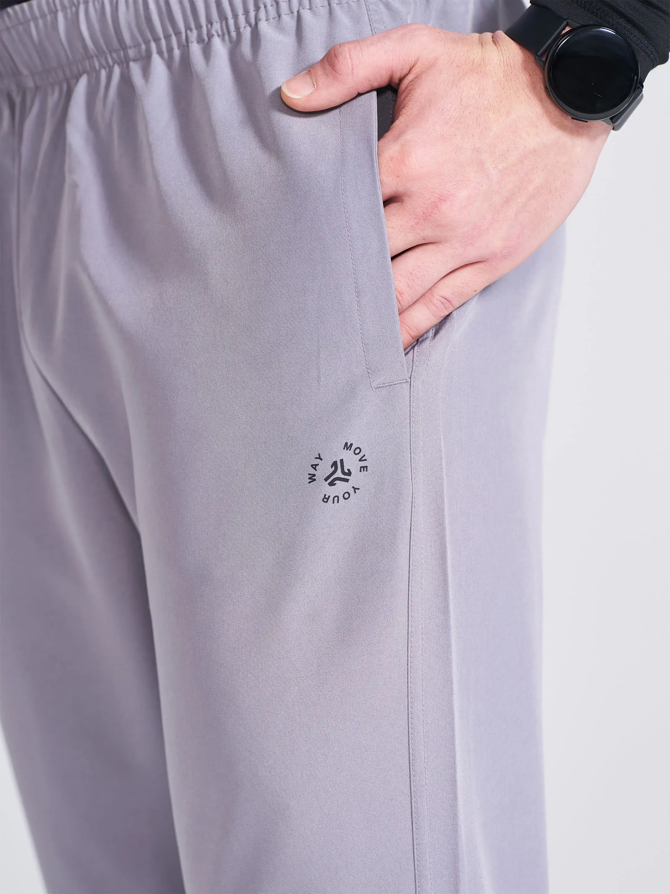 Men's Grey Regular Fit Track Pants - Image 3