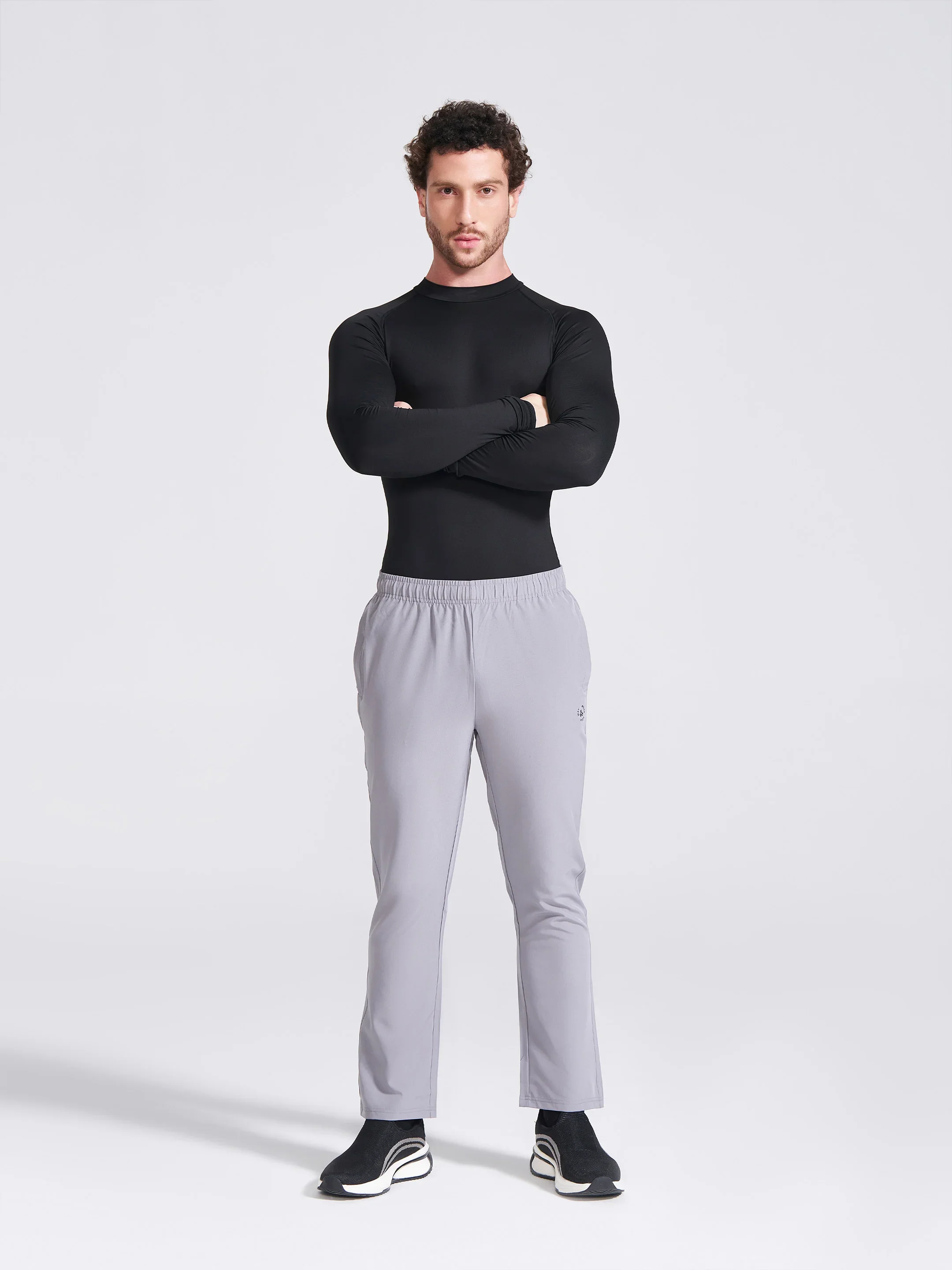 Men's Grey Regular Fit Track Pants - Image 7