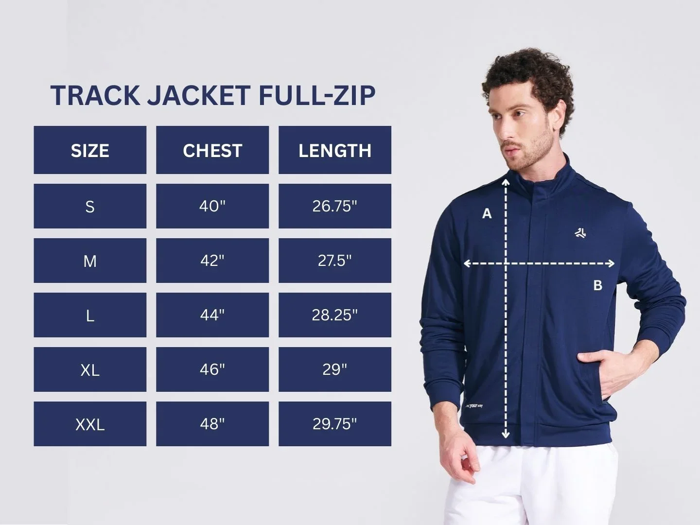 Men's Navy Solid Stand Collar Jacket - Image 8