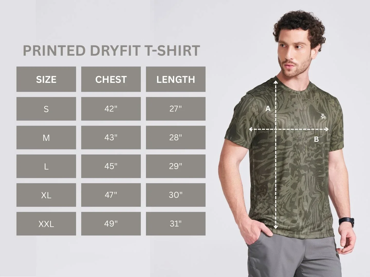Men's Olive Printed Round Neck T-Shirt - Image 8