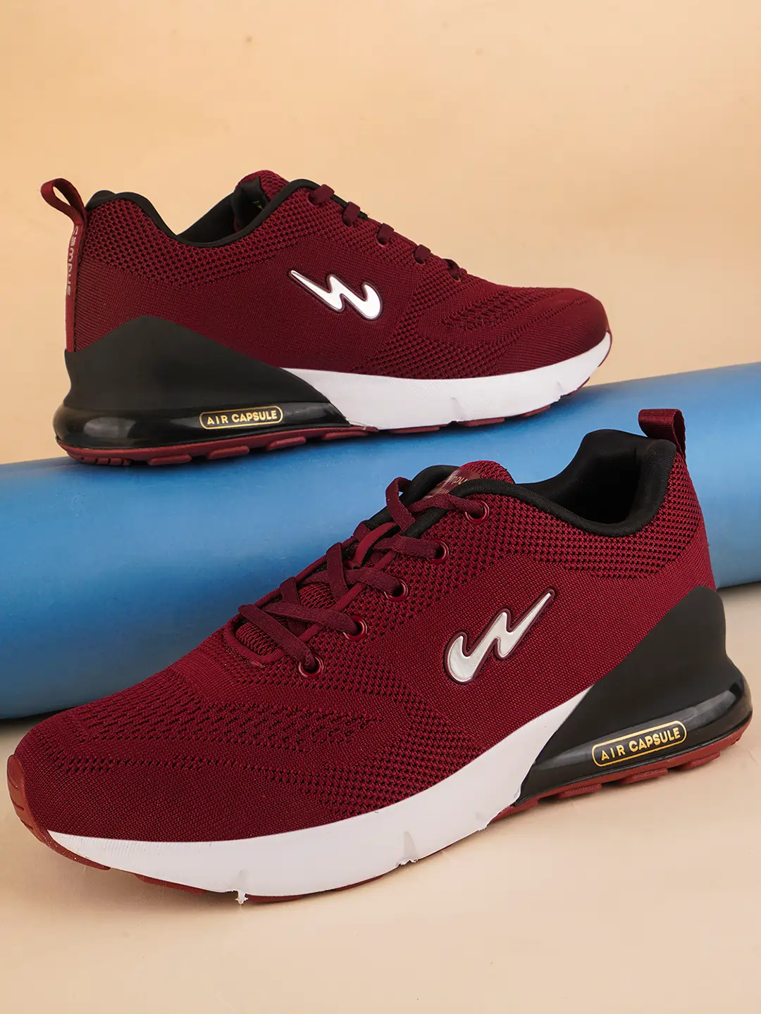NORTH PLUS Burgundy Men's Running Shoes - Image 6