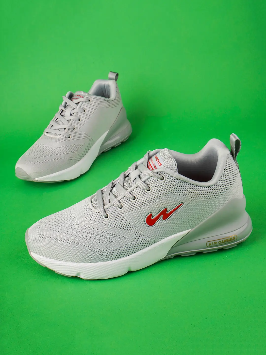 NORTH PLUS Grey Men's Running Shoes - Image 7