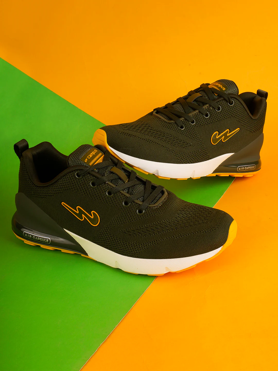 NORTH PLUS Olive Men's Running Shoes - Image 5