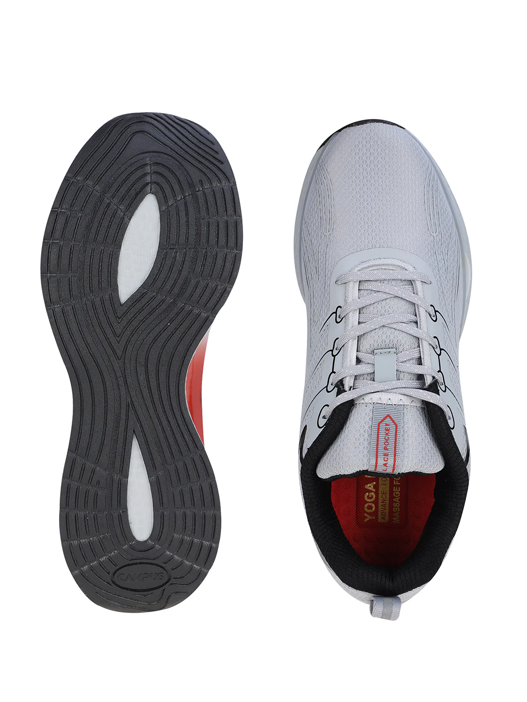 NOVAA Grey Men's Sports Shoes - Image 5