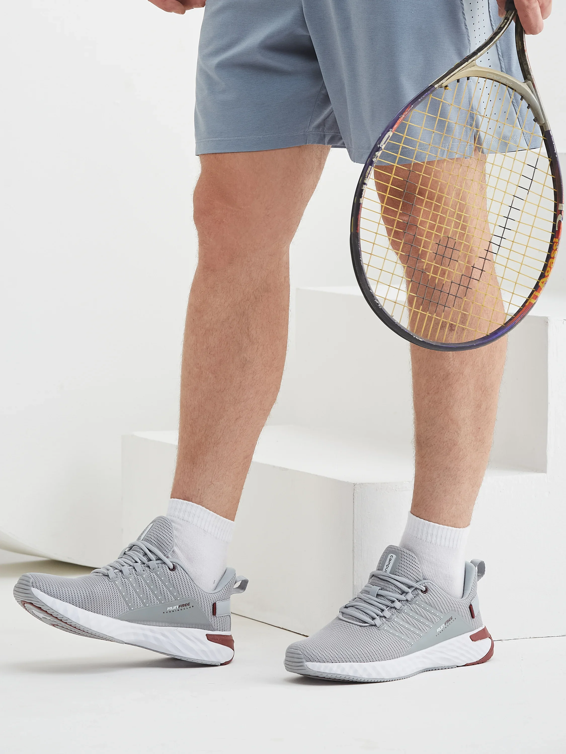 OSLO PRO Grey Men's Sports Shoes - Image 8
