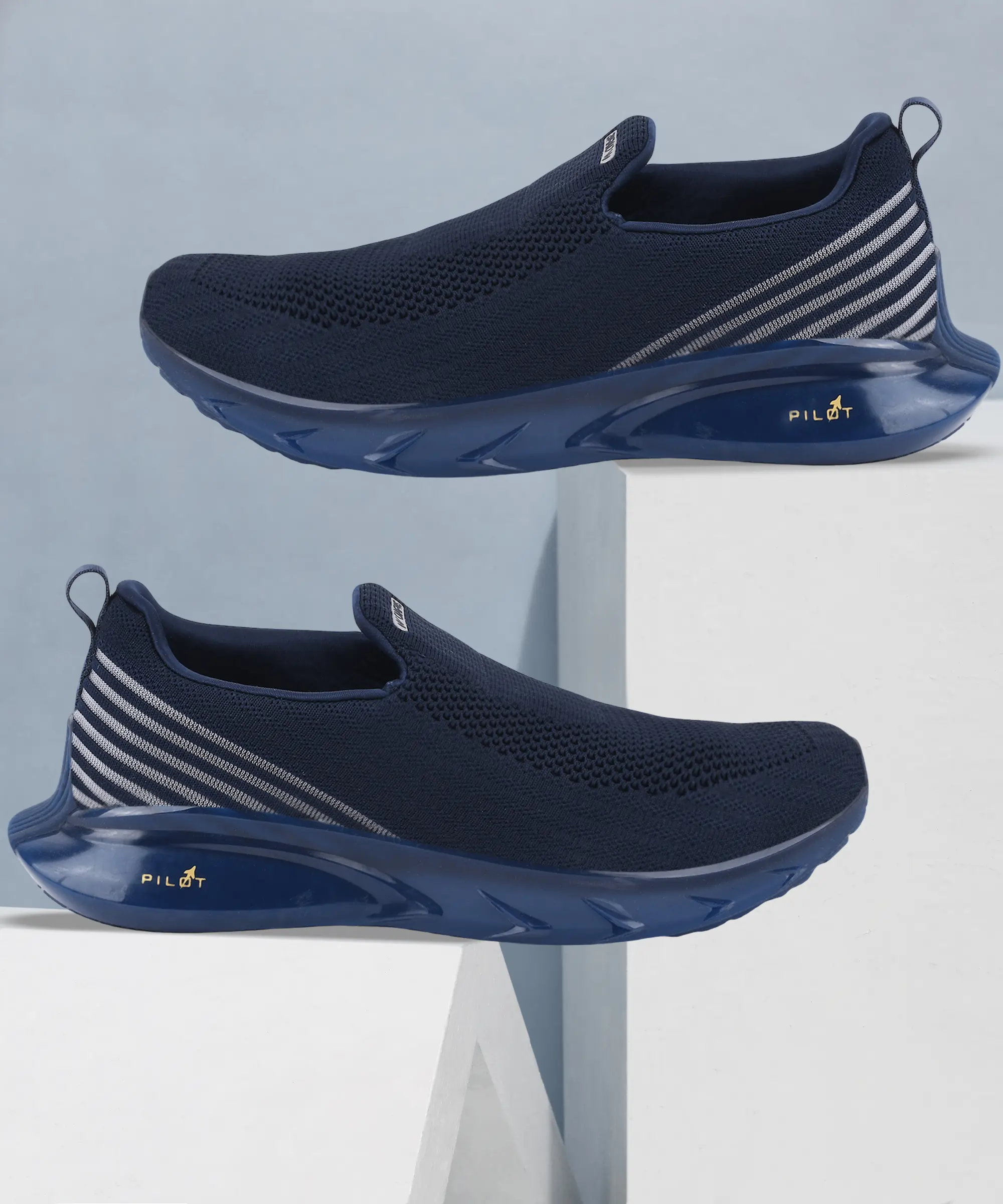 PILOT Navy Men's Walking Shoes - Image 7