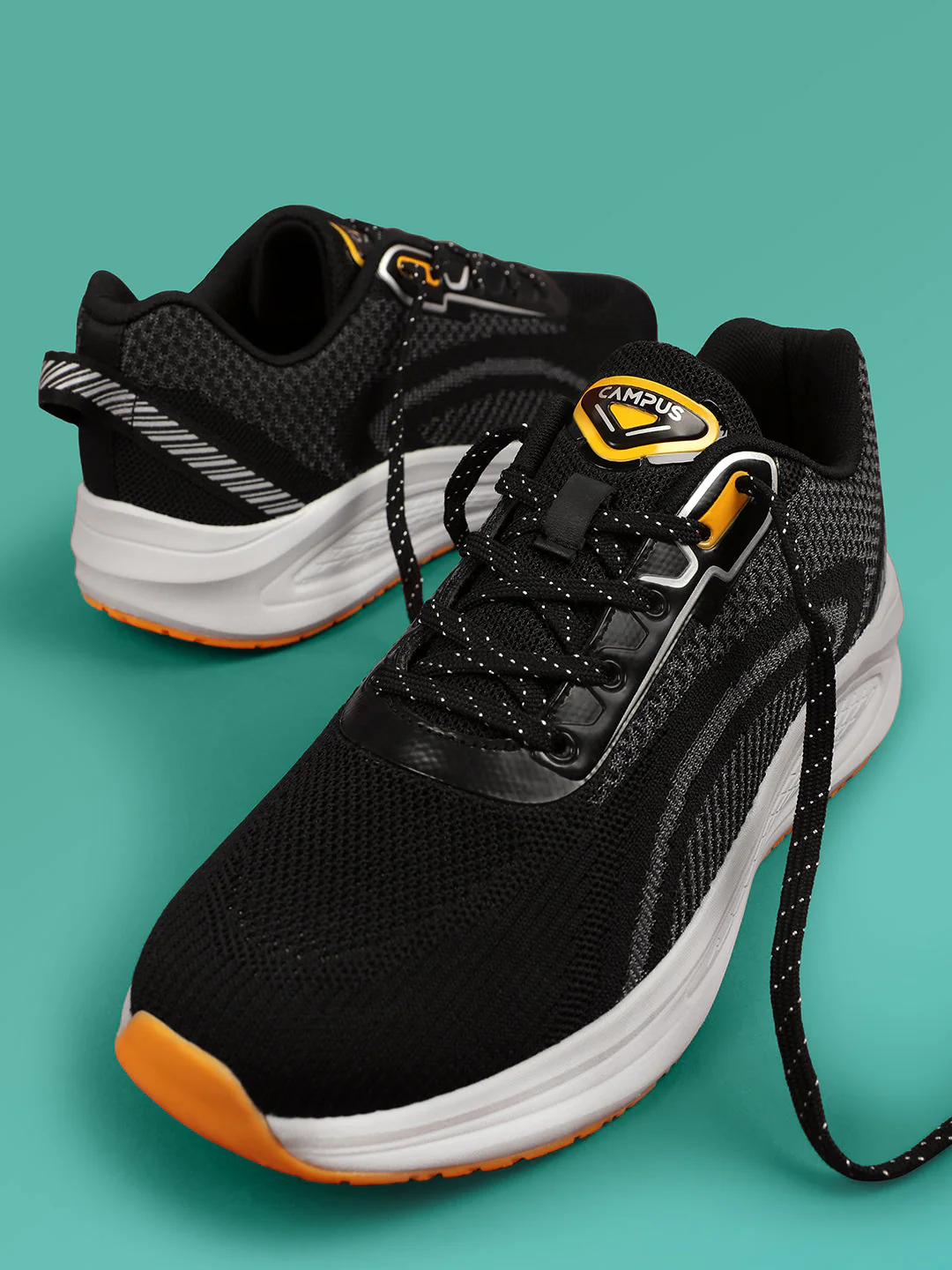 PLUSH Black Men's Running Shoes - Image 7