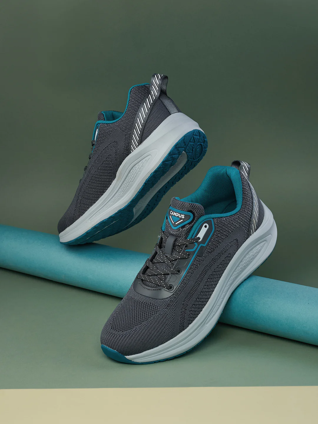 PLUSH Grey Men's Running Shoes - Image 7