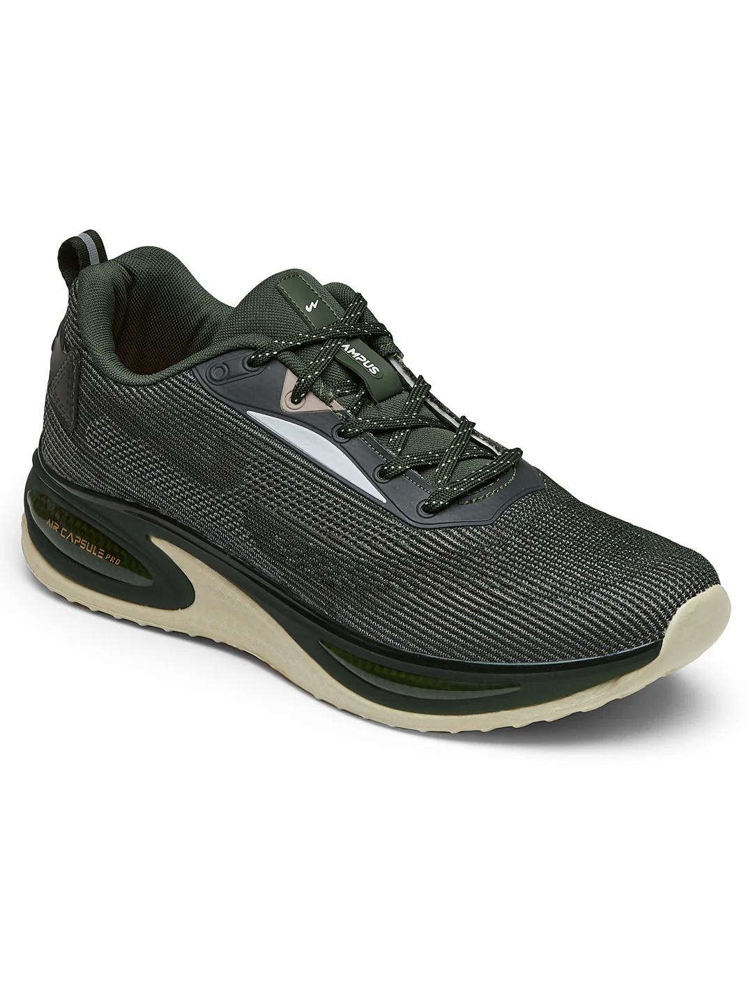 PREXTON Olive Men's Running Shoes - Image 3