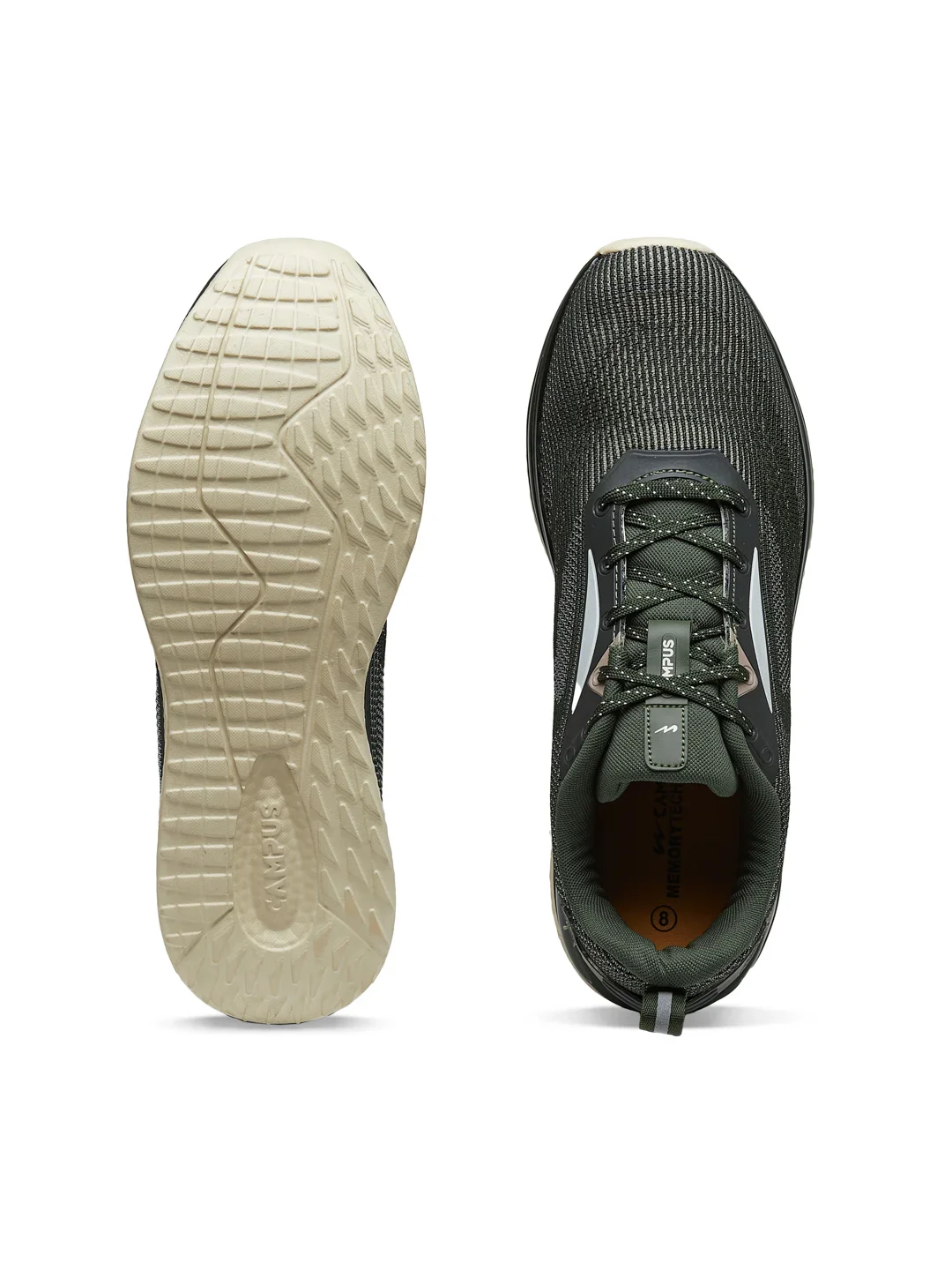 PREXTON Olive Men's Running Shoes - Image 5